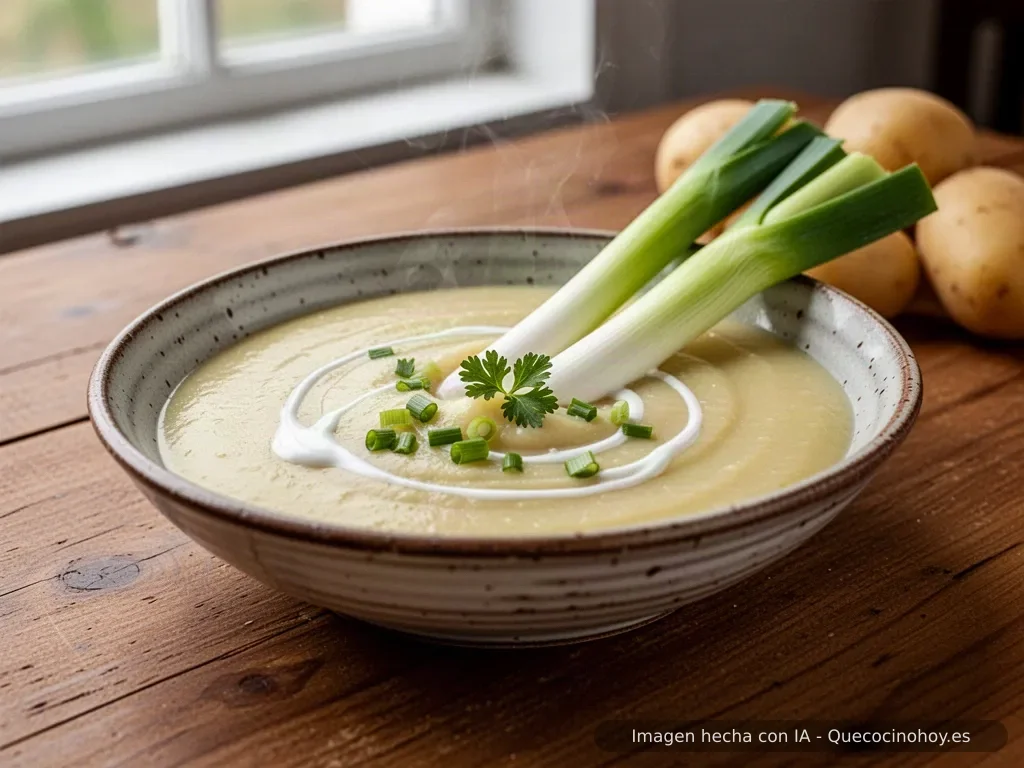 Receta de crema de puerro y patata