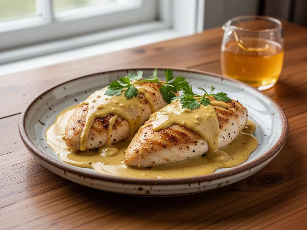Receta de pechugas de pollo en salsa de mostaza y miel